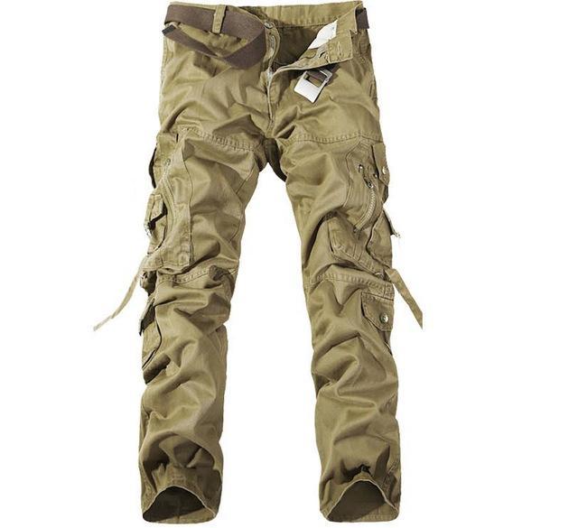 Outdoors Camping Hiking Camouflage Cargo Pants Plus Size Multi-Pocket Overalls-Yanxi Outdoor Products Co., Ltd.-khaki-XS-Bargain Bait Box