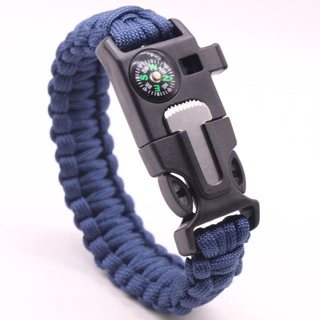 Outdoors Camping Hiking Emergency Paracord Survival Bracelet Survival-LingLing Outdoor Store-dark blue-Bargain Bait Box