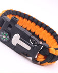 Outdoors Camping Hiking Emergency Paracord Survival Bracelet Survival-LingLing Outdoor Store-Orange black-Bargain Bait Box