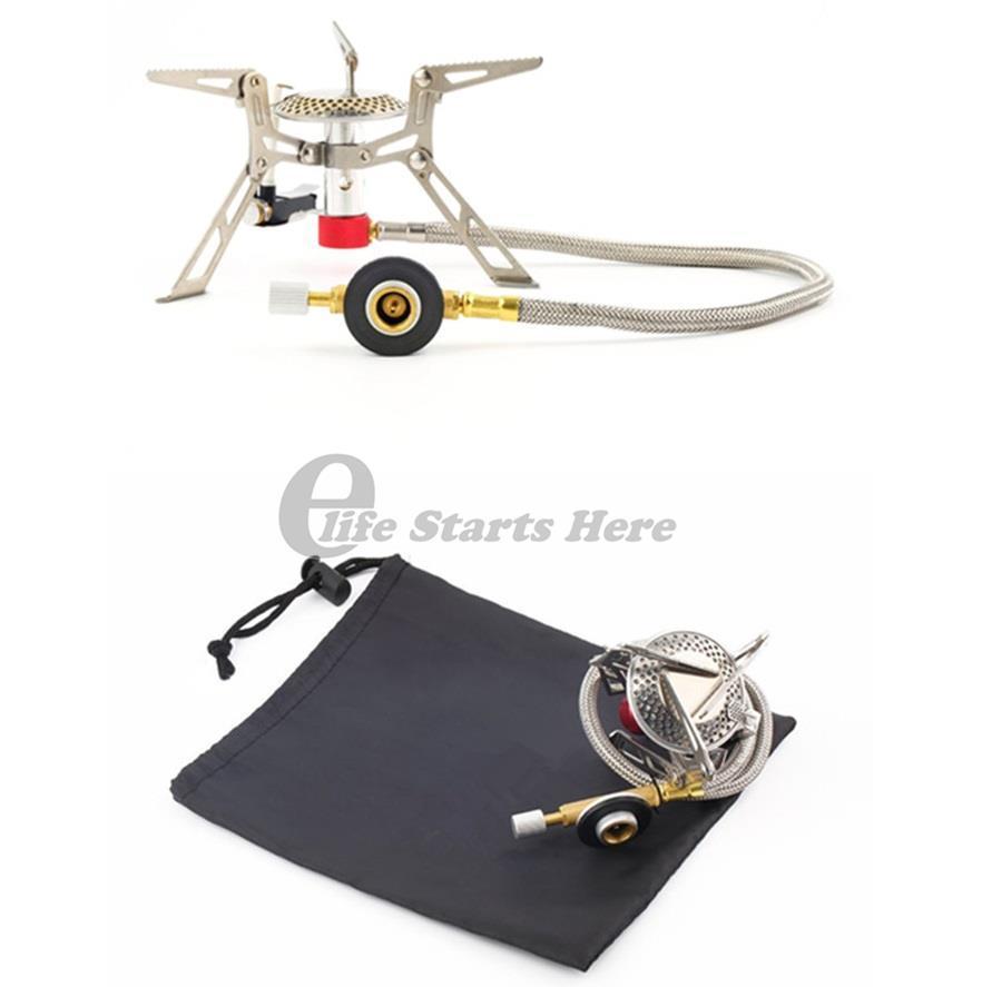 Outdoors Camping Hiking Ultralight Burning Burner Gas Stove Steel Cooker-Automobiles Parts Selling Store-Bargain Bait Box