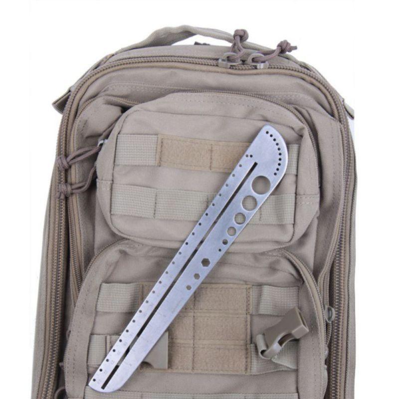 Outdoors Multifunction Scale Tool Edc Ruler Camping Protractor Stainless Steel-Beautiful Building Store-Bargain Bait Box