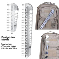 Outdoors Multifunction Scale Tool Edc Ruler Camping Protractor Stainless Steel-Beautiful Building Store-Bargain Bait Box