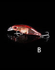 Outkit 1Pcs Floating Minnow Fishing Lure Laser Hard Artificial Bait 3D Eyes-OUTKIT VikingFishing Store-B-Bargain Bait Box