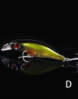 Outkit 1Pcs Floating Minnow Fishing Lure Laser Hard Artificial Bait 3D Eyes-OUTKIT VikingFishing Store-D-Bargain Bait Box