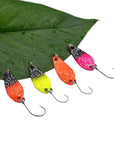 Outkit 3Cm 3.2G Colorful Trout Lure Fishing Spoon Bait 4Pcs/Lot Single Hook-OUTKIT VikingFishing Store-Bargain Bait Box