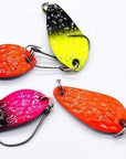 Outkit 3Cm 3.2G Colorful Trout Lure Fishing Spoon Bait 4Pcs/Lot Single Hook-OUTKIT VikingFishing Store-Bargain Bait Box