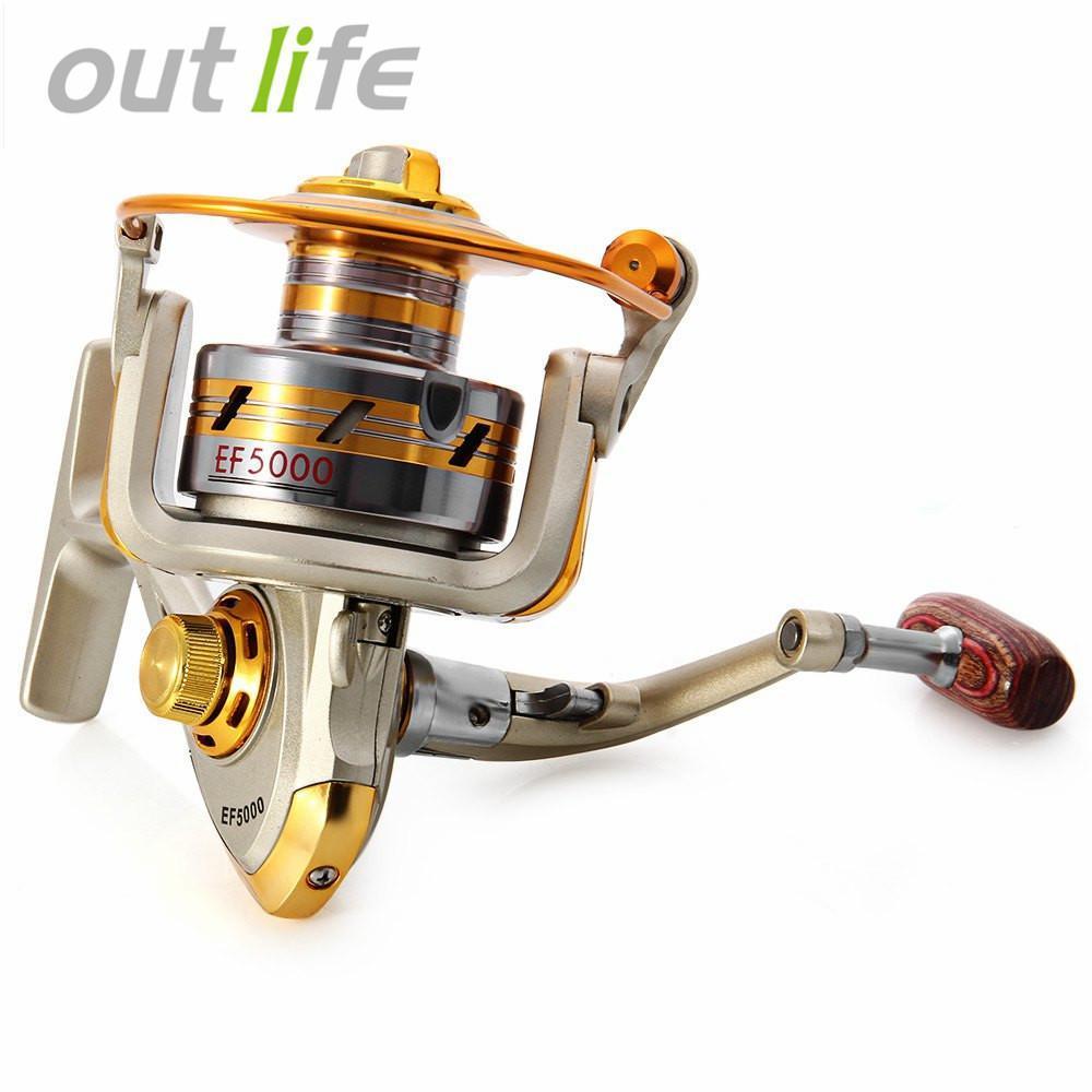Outlife Ef1000-7000 10Bb 5.2:1 Metal Spinning Fishing Reels Fly Wheel For Fresh/-Spinning Reels-Outl1fe Adventure Store-1000 Series-Bargain Bait Box