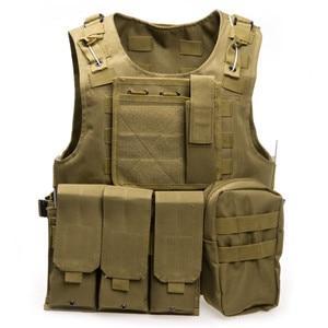 Outlife Usmc Airsoft Cs Military Tactical Vest Molle Combat Assault Plate-Hunting Vests-World Peace-Khaki-Bargain Bait Box