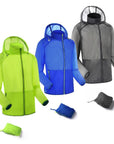 Outto Skin Coat Jacket Upf30 Windproof Women Jackets Blue Fluoresence Green Gray-Rain Coats-Bargain Bait Box-Blue-L-Bargain Bait Box