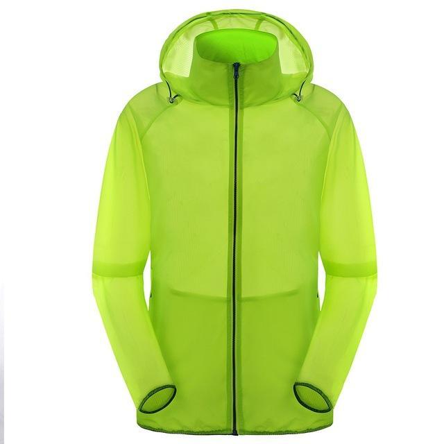 Outto Skin Coat Jacket Upf30 Windproof Women Jackets Blue Fluoresence Green Gray-Rain Coats-Bargain Bait Box-Fluorescence Green-L-Bargain Bait Box
