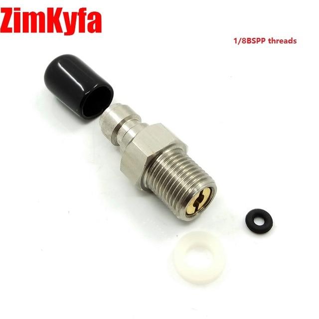 Paintball Pcp Stainless Steel 8Mm Fill Nipple One Way Foster 1/8Npt Or 1/8Bspp-ZimaKyfa Store-BSPP-Bargain Bait Box