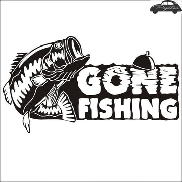 Pegatina Bass Decal Angling Tackle Shop Hollow Sticker Fish Fishing Boat Car-Car Stickers-Shop5004265 Store-Black-40x73cm-Bargain Bait Box