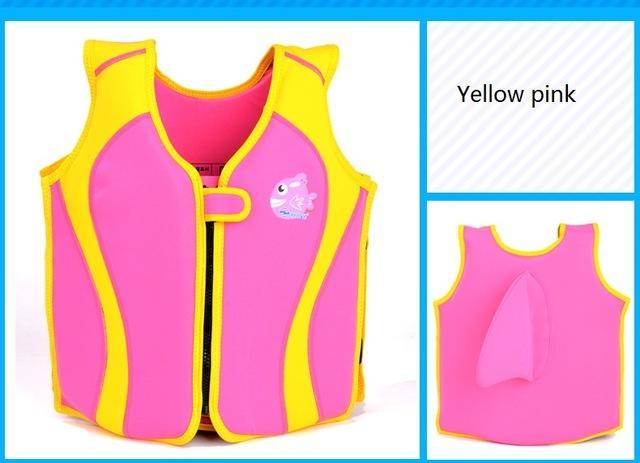 Pfd Children&#39;S Baby For Kids Child Swim Trainer Buoyancy Swim Swimsuit-Life Jackets-Bargain Bait Box-pink and yellow-S 10 to 15 KG-Bargain Bait Box