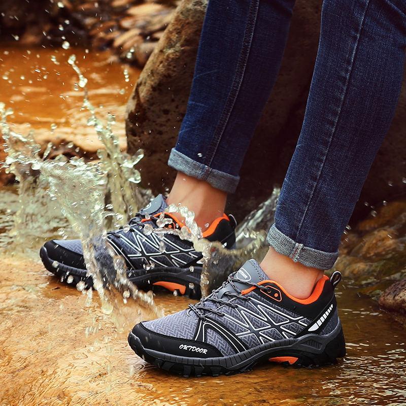 Pinsv Hiking Shoes Waterproof Sneakers Men Krasovki Men Trekking Shoes-YEALON VIP Store-shen hui se-7-Bargain Bait Box