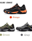 Pinsv Krasovki Men Outdoor Sneakers Breathable Hiking Shoes Men Outdoor Hiking-YEALON VIP Store-Black-6.5-Bargain Bait Box