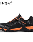 Pinsv Krasovki Men Outdoor Sneakers Breathable Hiking Shoes Men Outdoor Hiking-YEALON VIP Store-Black-6.5-Bargain Bait Box