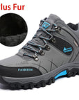 Pinsv Winter Sneakers For Men Walking Mens Waterproof Winter Boots Winter-YEALON VIP Store-Grey Fur-7-Bargain Bait Box