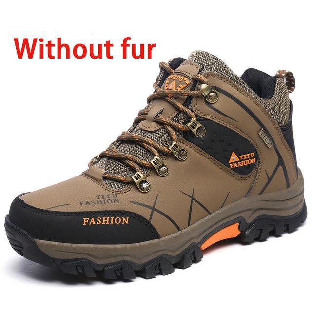 Pinsv Winter Sneakers For Men Walking Mens Waterproof Winter Boots Winter-YEALON VIP Store-Khaki-7-Bargain Bait Box