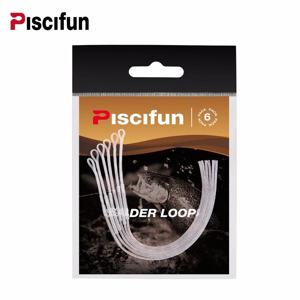 Piscifun 20Lb Fly Loop 6 Pcs/Pack Braided Fly Leader Loop Connectors Fly Line-P-iscifun Fishing Tackle Store-Clear-Bargain Bait Box