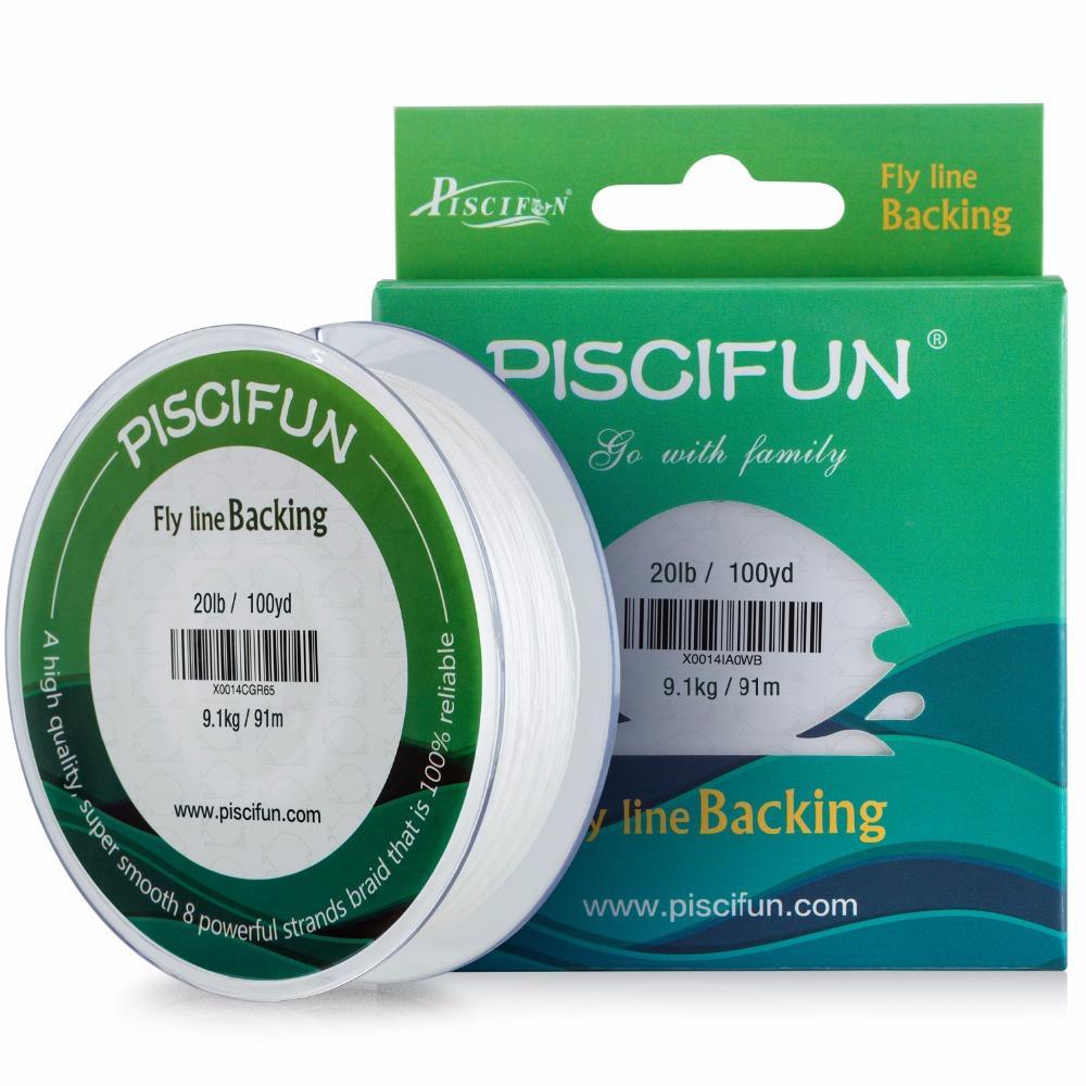 Piscifun 91M /100Yards 9.1Kg /20Lb Fly Fishing Backing Line Braided Backing-P-iscifun Fishing Tackle Store-White-Bargain Bait Box