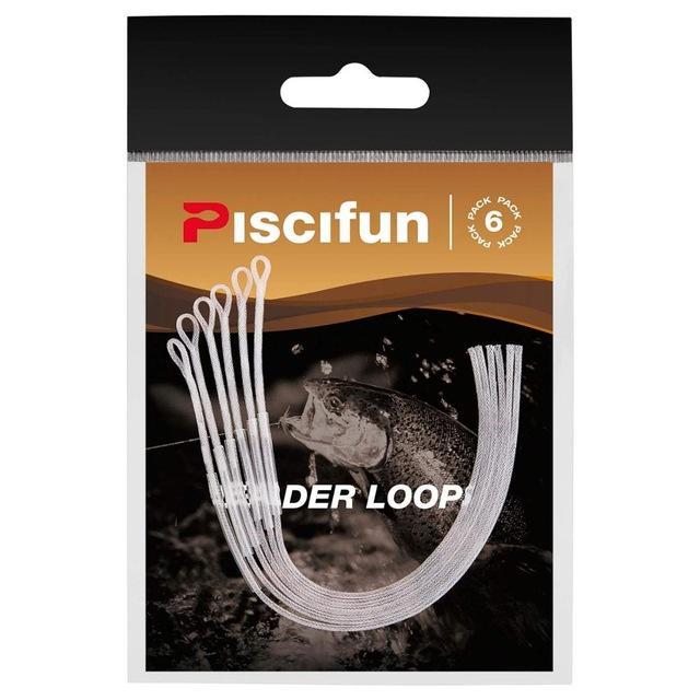 Piscifun Fly Fishing Loop 6 Pcs/Pack Braided Leader Loop 50Lb Connectors Clear-P-iscifun Fishing Tackle Store-Clear-Bargain Bait Box