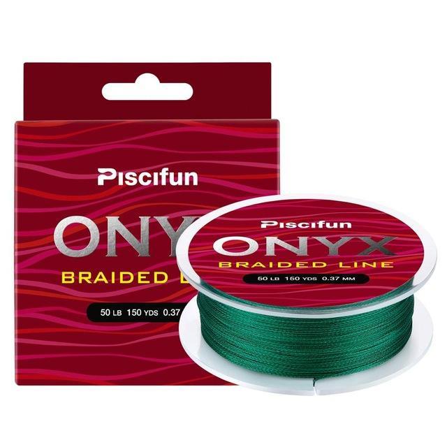 Piscifun Onyx 137M Braided Pe Line 6-150Lb 4 Strands 8 Strands Strong-P-iscifun Fishing Tackle Store-Green-0.15-Bargain Bait Box
