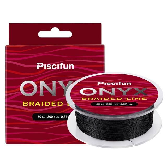 Piscifun Onyx 274M Braided Fishing Line 300Yds 6-150Lb Super Strong Pe Braided-P-iscifun Fishing Tackle Store-Black-0.15-Bargain Bait Box