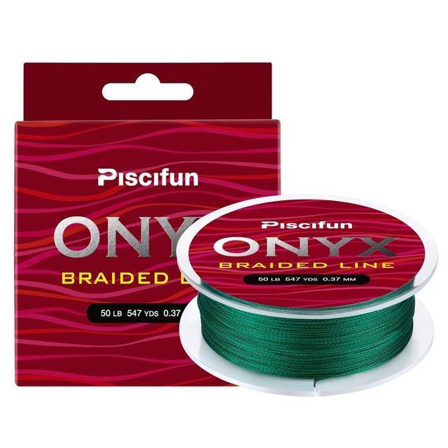 Piscifun Onyx 500M Braided Fishing Line 6-150Lb Carp Fishing Multifilament-P-iscifun Fishing Tackle Store-Grass Green-0.15-Bargain Bait Box