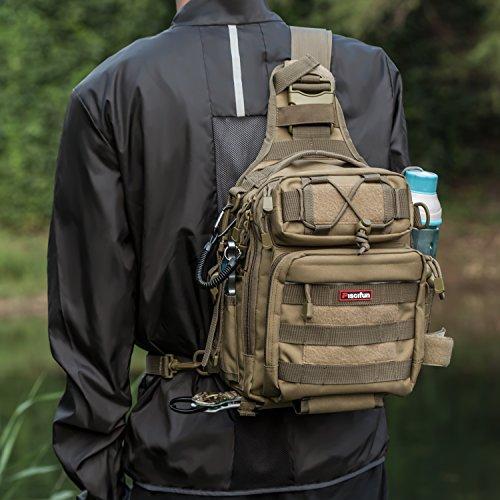 Piscifun Waterproof Outdoor Tackle Bag Single Shoulder Fishing Tackle Storage-Piscifun Official Store-Army Green-Bargain Bait Box