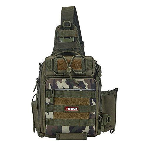 Piscifun Waterproof Outdoor Tackle Bag Single Shoulder Fishing Tackle Storage-Piscifun Official Store-Army Green Camouflage-Bargain Bait Box