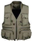 Pisfun Fishing Vest Outdoor Hiking Hunting Multi Pocket Vest Waistcoat Men-Pisfun fishing store-L-Bargain Bait Box