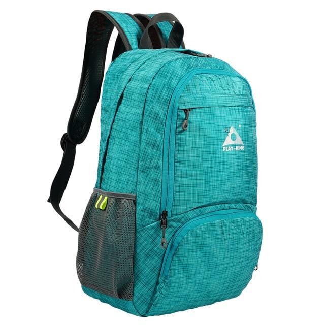 Playking Foldable Waterproof Backpack Outdoor Travel Folding Lightweight Bag Bag-Climbing Bags-Playking Outdoor Equipment Flagship Store-Lake blue-Bargain Bait Box