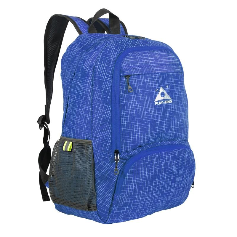 Playking Foldable Waterproof Backpack Outdoor Travel Folding Lightweight Bag Bag-Climbing Bags-Playking Outdoor Equipment Flagship Store-Stripe blue-Bargain Bait Box