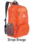 Playking Foldable Waterproof Backpack Outdoor Travel Folding Lightweight Bag Bag-Climbing Bags-Playking Outdoor Equipment Flagship Store-Stripe Orange-Bargain Bait Box