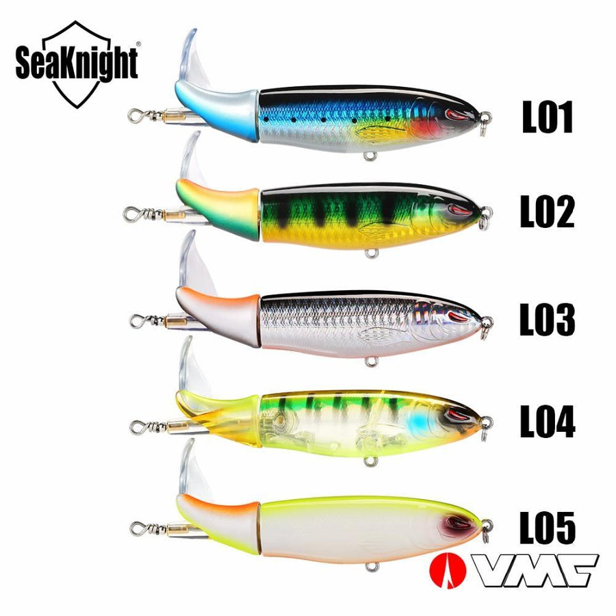Plopper Action 1Pc Bass Fishing Lure Topwater Rotating Tail-SeaKnight Official Store-L05 1PC-13g 90mm-Bargain Bait Box