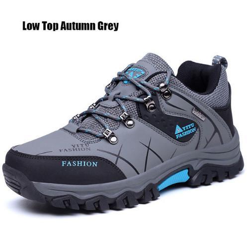 Plus Size 39-45 46 47 Brand Hiking Shoes Men Spring Hiking Boots Mountain-beipuwolf Official Store-17 low top grey-6.5-Bargain Bait Box