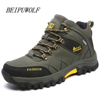 Plus Size 39-45 46 47 Brand Hiking Shoes Men Spring Hiking Boots Mountain-beipuwolf Official Store-18 high top brown-6.5-Bargain Bait Box