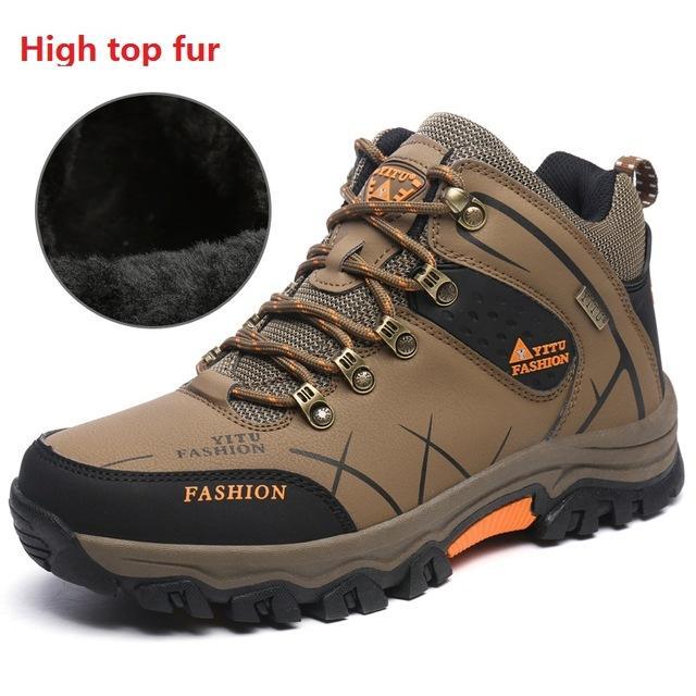 Plus Size 39-45 46 47 Brand Hiking Shoes Men Spring Hiking Boots Mountain-beipuwolf Official Store-28 high top brown-6.5-Bargain Bait Box