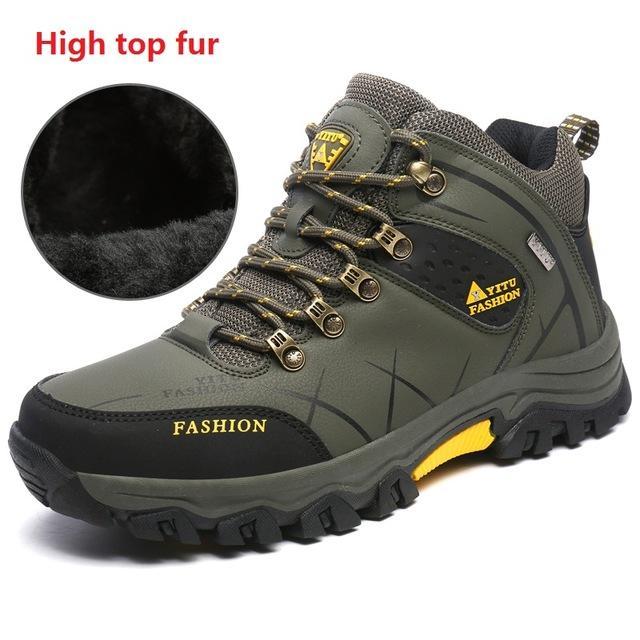 Plus Size 39-45 46 47 Brand Hiking Shoes Men Spring Hiking Boots Mountain-beipuwolf Official Store-28 high top green-6.5-Bargain Bait Box