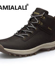 Plus Size 46 Hiking Shoes Men Winter Warm Shoes High Top Boots Mountain Climbing-Go Aheard Store-Black-7-Bargain Bait Box