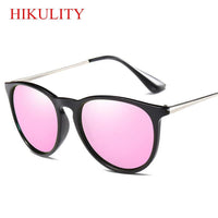 Polarized Sunglasses Women Pink Mirror Ladies Shades Vintage Sun Glasses-Sunglasses-hikulity 1st Store-HK0921 P black gray-Bargain Bait Box