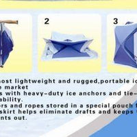 Pop Up Ice Tent Fix Cable Construction Ice Tents Hard Working 150X150X165Cm-Ice Fishing Shelters-Bargain Bait Box-Multi-Bargain Bait Box