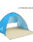Pop Up Open Tent Uv-Protect Gazebo Waterproof Quick Open Shade Canopy-Tents-WIDESEA outdoor store-blue 2PERSON-Bargain Bait Box