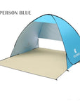 Pop Up Open Tent Uv-Protect Gazebo Waterproof Quick Open Shade Canopy-Tents-WIDESEA outdoor store-blue 4PERSON-Bargain Bait Box