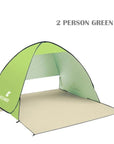 Pop Up Open Tent Uv-Protect Gazebo Waterproof Quick Open Shade Canopy-Tents-WIDESEA outdoor store-green 2PERSON-Bargain Bait Box