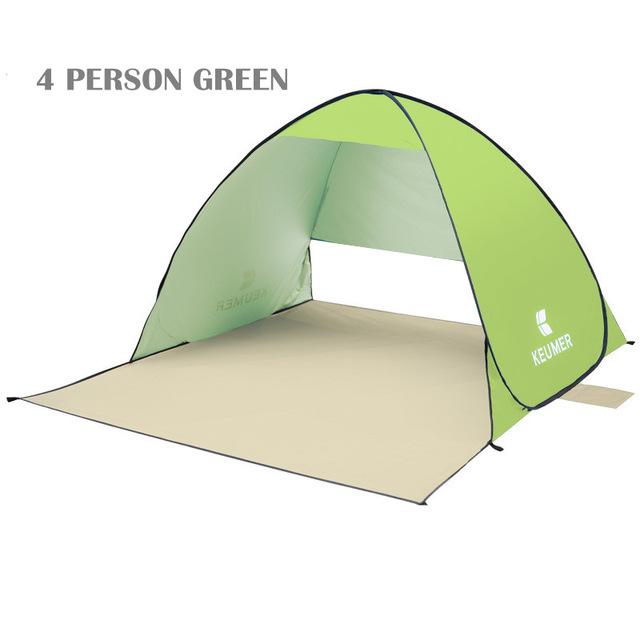 Pop Up Open Tent Uv-Protect Gazebo Waterproof Quick Open Shade Canopy-Tents-WIDESEA outdoor store-green 4PERSON-Bargain Bait Box