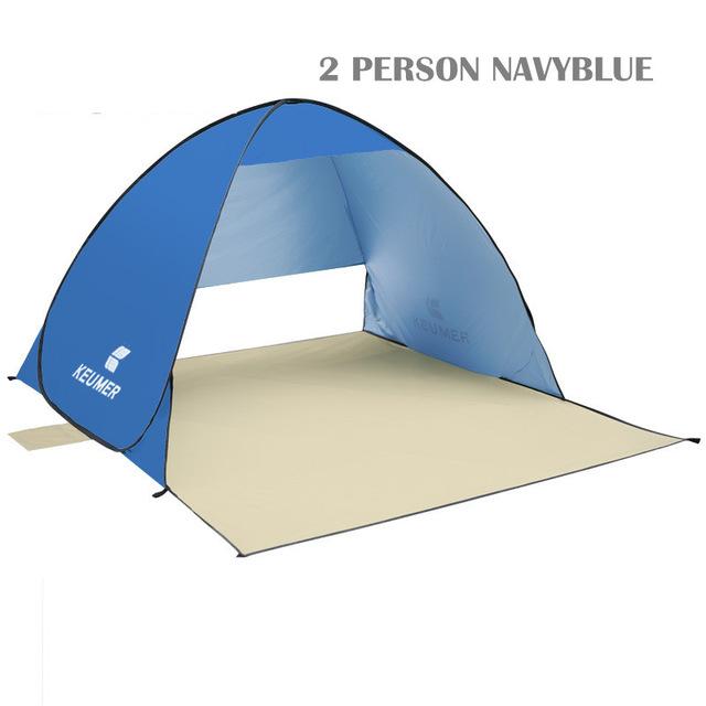 Pop Up Open Tent Uv-Protect Gazebo Waterproof Quick Open Shade Canopy-Tents-WIDESEA outdoor store-navy 2PERSON-Bargain Bait Box