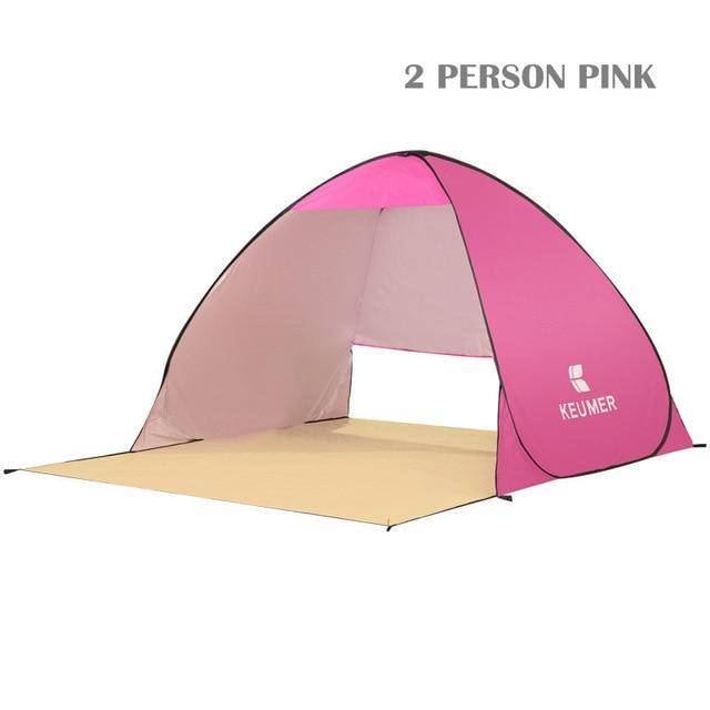Pop Up Open Tent Uv-Protect Gazebo Waterproof Quick Open Shade Canopy-Tents-WIDESEA outdoor store-pink 2PERSON-Bargain Bait Box