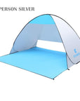 Pop Up Open Tent Uv-Protect Gazebo Waterproof Quick Open Shade Canopy-Tents-WIDESEA outdoor store-silver 4PERSON-Bargain Bait Box