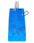 Portable 500Ml Folding Water Bottle Water Bag Outdoor Sport Supplies For Camping-Islandshop-Blue-Bargain Bait Box